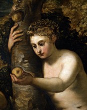 Tintoretto, La Tentation d'Adam et Eve (détail)