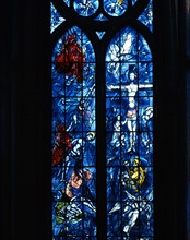 Chagall, Stained glass on the apse of the Notre-Dame Cathedral in Reims