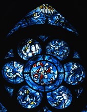 Chagall, Stained glass on the apse of the Notre-Dame Cathedral in Reims