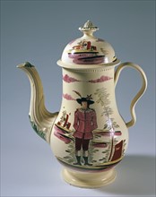 Painted coffee pot
