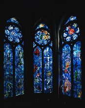 Chagall, Stained glass windows on the apse of the Notre-Dame Cathedral in Reims