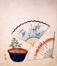 Hokkei, Two fans and a pot