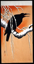 Koson, Un corbeau sur une branche enneigée