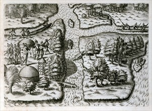 Expédition des huguenots français en Floride, sous le commandement de René de Goulaine de Laudonnière en 1564