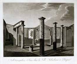 Fumagalli, Salle triangulaire et bains dans la ville Suburbana à Pompei