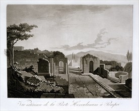 Fumagalli, Exterior view of the Herculanum door in Pompei