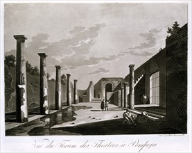 Fumagalli, Vue du Forum des Théâtres à Pompei