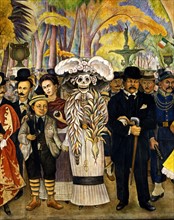 Rivera, Dream of a Sunday afternoon in Alameda Central (detail)