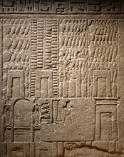Relief depicting a shop, view from above