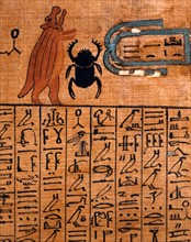 Partie du papyrus de la basse époque