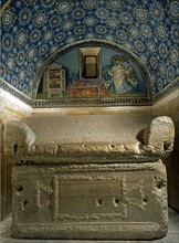 Interior of the Mausoleum of Galla Placidia in Ravenna