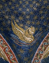 Détail du Mausolée de Galla Placidia : Lion ailé, symbole de saint Jean l'Evangéliste