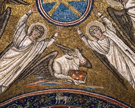 Voûte de la Chapelle de l'Archevêché à Ravenne (détail)