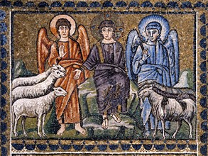 Basilique Sant'Apollinare Nuovo à Ravenne : Le Christ séparant les brebis des chèvres