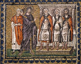 Basilica of Sant'Apollinare Nuovo, Ravenna: Jesus in front of the Sanhedrin