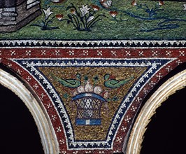 Basilique San Vitale à Ravenne : décor d'un écoinçon