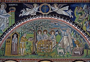 Basilique San Vitale à Ravenne : décor de la lunette