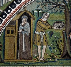 Basilique San Vitale à Ravenne : décor de la lunette (détail)