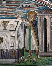 Basilique San Vitale à Ravenne : décor de la lunette (détail)
