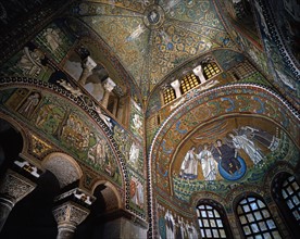 Inside view of the San Vitale Basilica in Ravenna