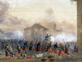 La bataille de Melegnano, le 8 Juin 1859