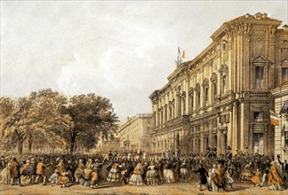 Entrée de Napoleon III à Alexandria (Piémont)