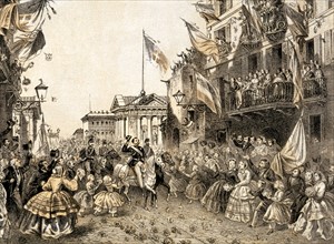 Victor-Emmanuel II's triumphant entry into Brescia