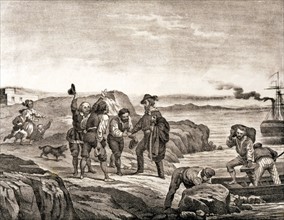 Arrivée de Garibaldi dans l'ile de Caprera