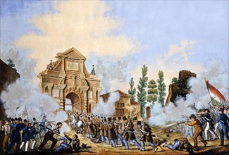 Révolution à Bologne le 8 août 1848. Les combats de Porta Galliera