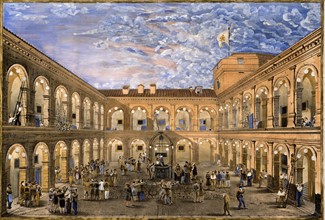 Vue de la prison politique de Civita Castellana le soir du 21 Juin 1846