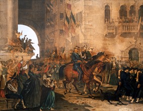 Entrée victorieuse du Géneral Enrico Cialdini à Gaeta, en Février 1861