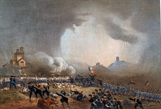 Les Piémontais à la bataille de Solferino en 1859