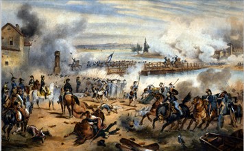 La bataille de Lodi, le 1er mai 1796. L'armée de Bonaparte contre les Autrichiens.