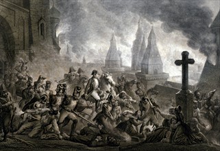 Napoléon pendant l'incendie de Moscou, le 17 Septembre 1812