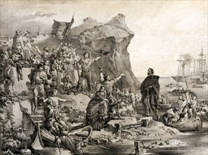 Débarquement de Garibaldi à Marsala le 11 Juin 1859