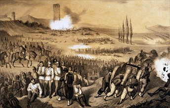 Victor-Emmanuel II à la bataille de Solférino le 24 Juin 1859