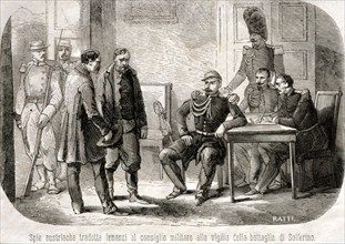 Espions autrichiens interrogés avant la bataille de Solferino
