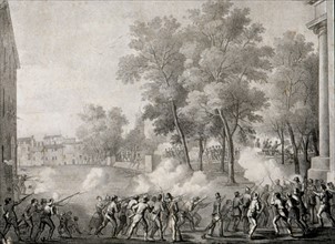 Mouvements révolutionnaires de 1848. Combats près de Bologne, le 8 août 1848
