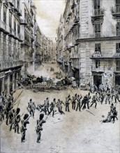 Les mouvements révolutionnaires à Naples le 15 Mai 1848