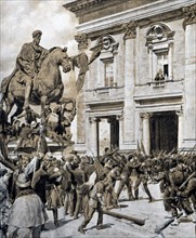 Le peuple de Rome au Campidoglio, le 20 septembre 1870