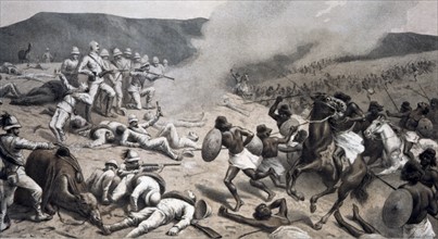 La bataille de Dogali et Saati, entre l'armée Italienne et l'armée abyssine, le 26 janvier 1887
