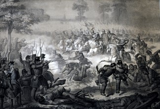 Attaque des Italiens contre les Français au Casino dei Quattro Venti à Rome, le 3 juin 1849