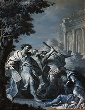Moses kills an Egyptian who had insulted a Hebrew