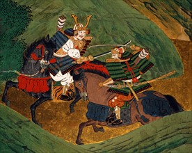 Japanese screen representing scenes of the Genpei War (detail)