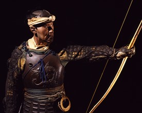 Statuette d'archer japonais (détail)