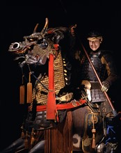 Japanese soldier on horseback