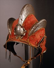 Morion helmet with three ridges
