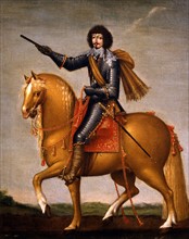 Portrait of a rider in armor