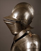 Horse soldier's armor made of low-grade steel