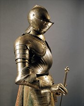 Horse soldier armor, with large sword (detail)